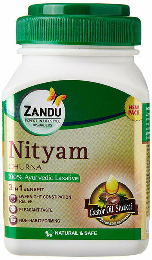 Nityam churna 100gm castor oil bowel care overnight relief constipation no abdominal cramps