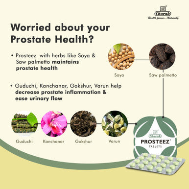 Prosteez Helps reduce symptoms like frequency, urgency and incomplete feeling of urination 20Tablets