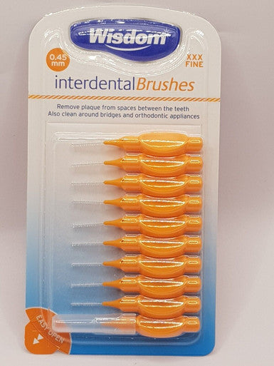 Interdental Brushes 0.45mm (XXX Fine)(pack of ten)