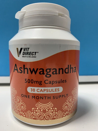 Ashwagandha 500mg 30 Capsules One Month Supply .