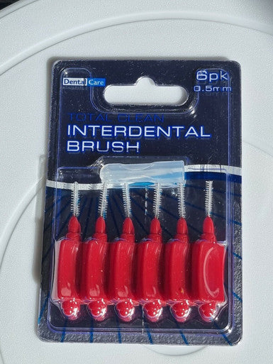 Interdental Brushes Red 0.5mm ( 6 Per Pack )