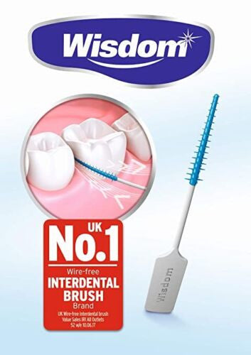 Wisdom Interdental Brushes 0.8mm Medium Green pack of 5 - clean larger spaces between the teeth