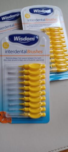 Wisdom Interdental Brushes ( Yellow 0.7 mm - Fine ) Effectively cleans larger spaces between teeth