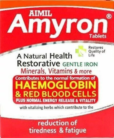 Amyron  x  30 tablets increase haemoglobin and red blood cells, reduction of tiredness and fatigue