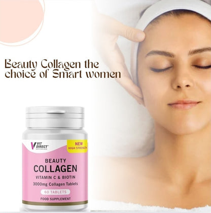 Collagen tablets 150 Tablets Boosts elasticity, hydration &amp; firmness, reducing wrinkles and dryness