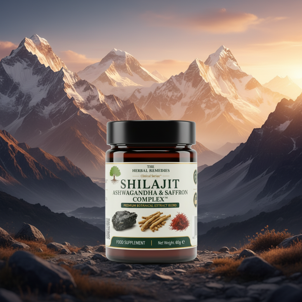 Shilajit, Ashwagandha, and Saffron to support physical strength, mental clarity, and emotional well-being.