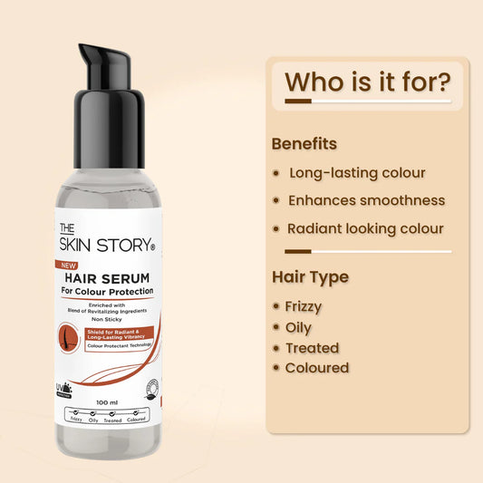 The SKIN STORY hair serum for color protection 100ml rose gold box