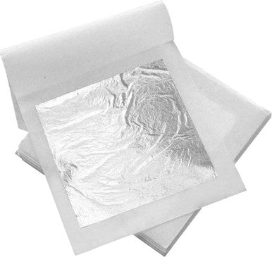 10 X Edible Silver Leaf Pure Sheet Extra Large Sheet 24K Pure Silver 13 X13cm