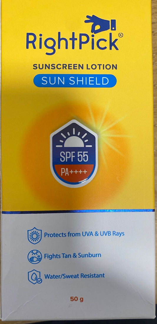 Sun Shield sunscreen lotion SPF55- 50g protects from UVA/UVB rays