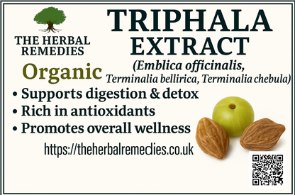 Triphala Extract – 50g (Amalaki • Haritaki • Bibhitaki) detoxification and digestive health.