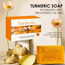 Turmeric Soap Lemon Acids Handmade Soap Kojic acid soap Natural Skincare Bar for Moisturizing And Exfoliating Body And Face