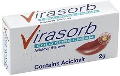 Cold sore cream 2g for sore lips Virasorb