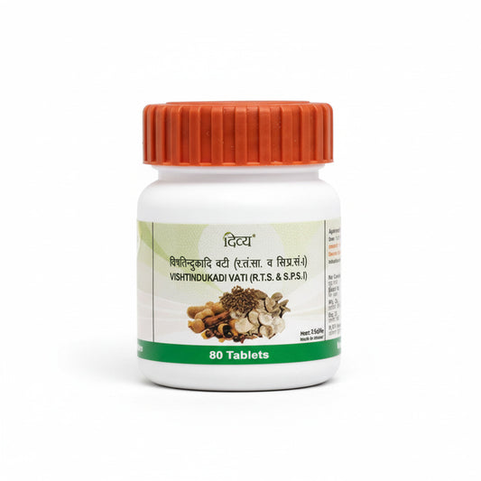 Medicinal tablet bottle with a white label and orange cap on a white background