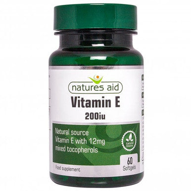 Vitamin E 200iu Natures Aid 60 softgels