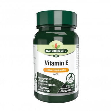 Vitamin E 400iu Natures Aid 60 softgels