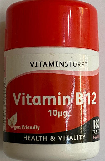 vitamin b12, 10 micrograms 180 tablets vegan friendly energy