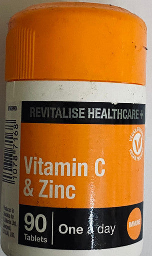 vitamin c and zinc 90 tablets immunity energy power well being