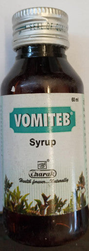 Vomiteb syrup 60ml Safe  herbal anti-nauseant and antiemetic