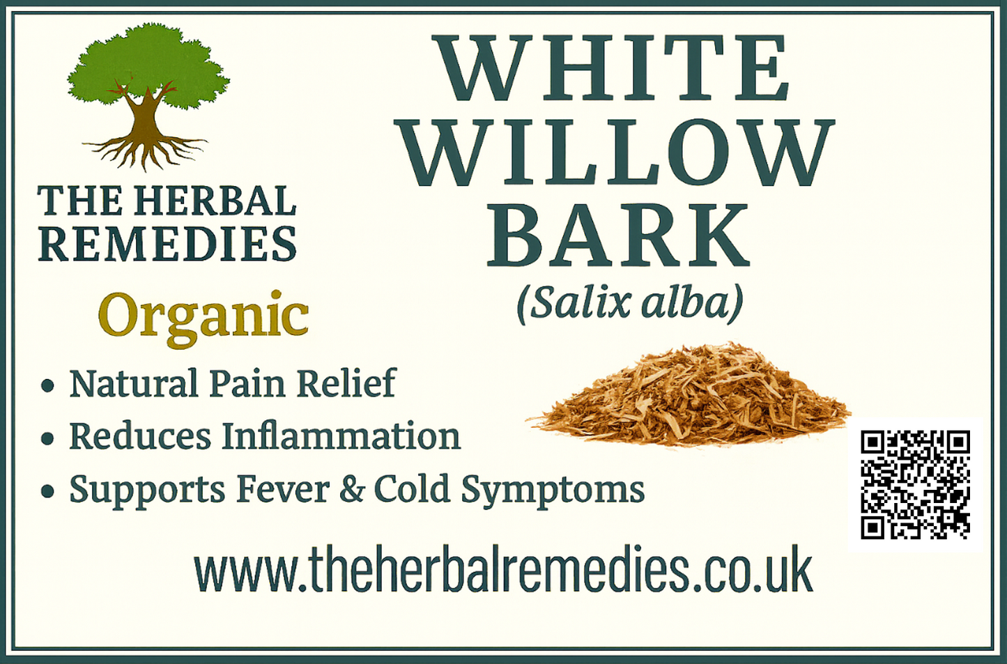 🌿 White Willow Bark (Salix alba) – Traditional Herbal Comfort & Wellness Support