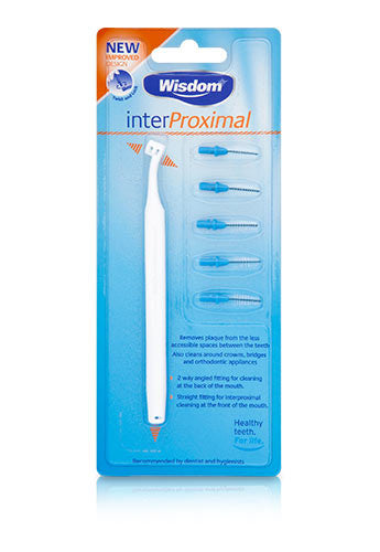 Wisdom Interproximal Long Handled Interdental Brush - 5 Brushes Per Pack