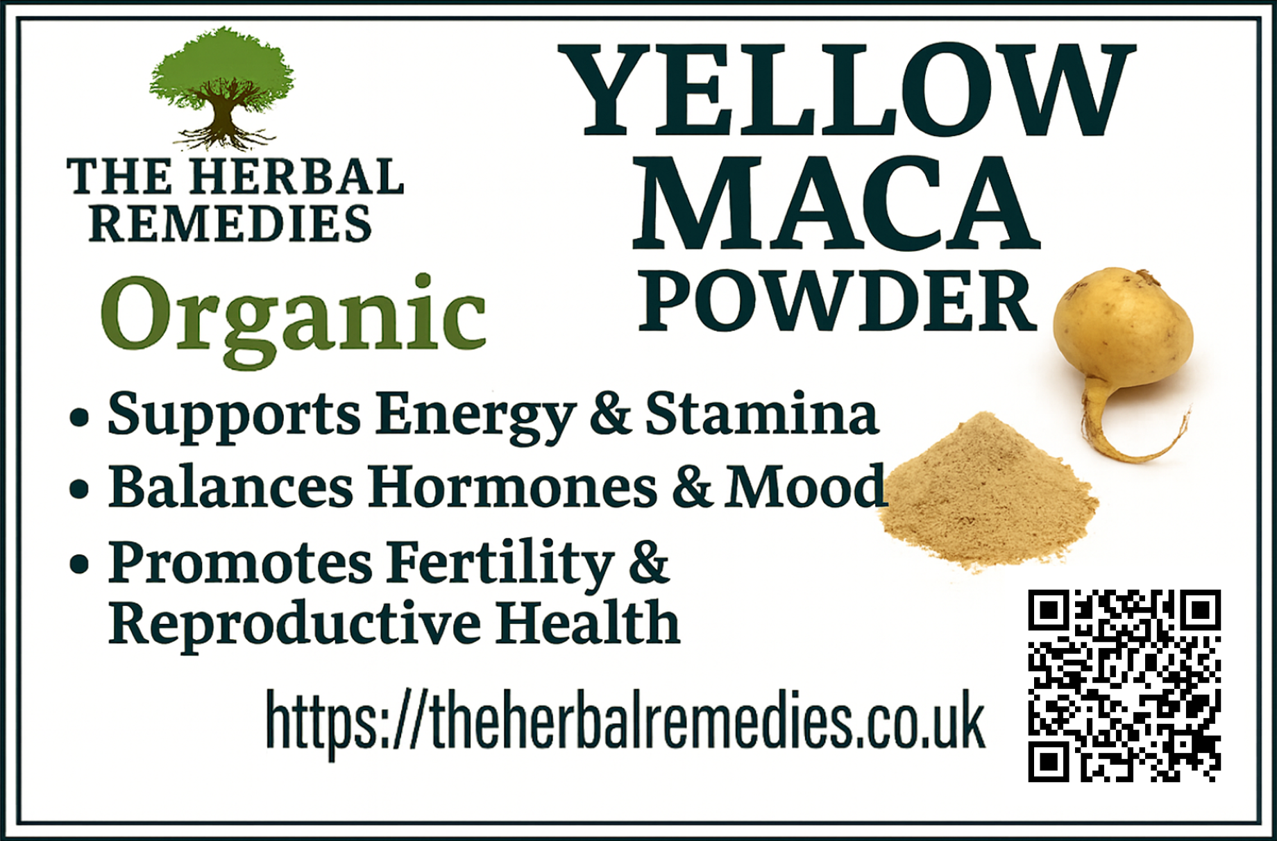 Organic macca maca yellow  Powder 100g